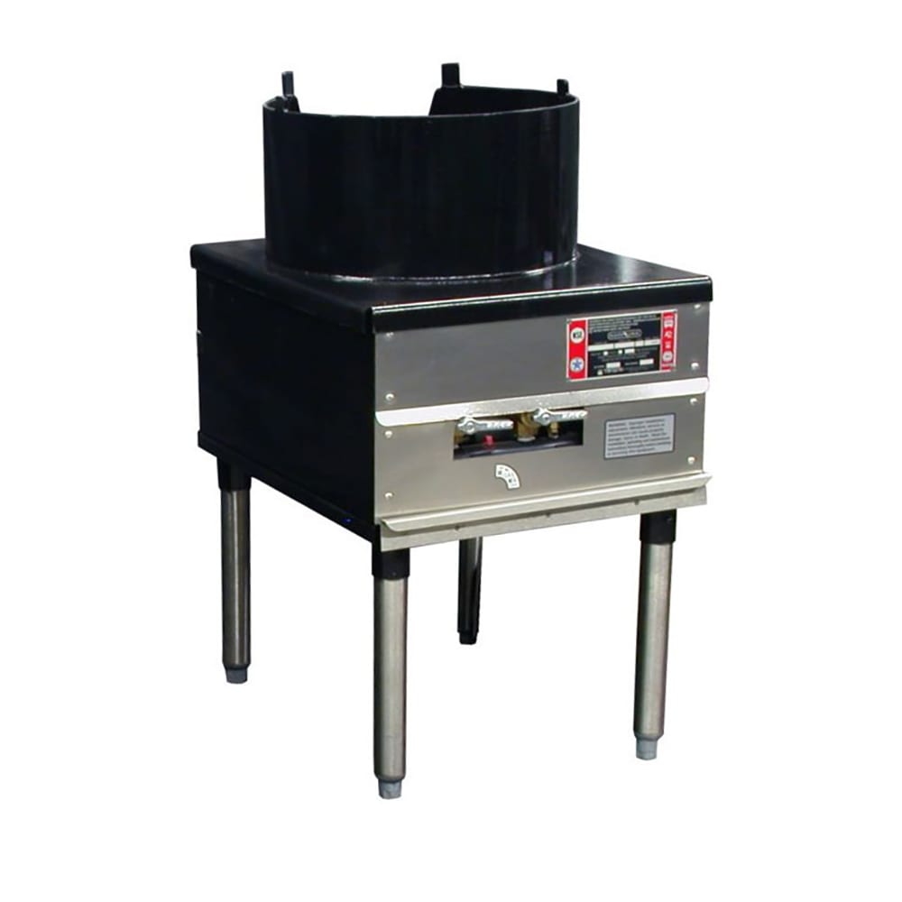 Town 18" Cantonese Wok Range, 3/16" Steel Top, Rear Gas Connection Natural Gas (SR-24-C-SS-N)