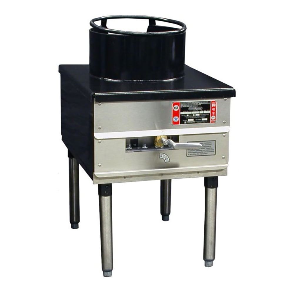 Town 13" Mandarin Wok Range, 3/16" Steel Top, Rear Gas Connection, Natural Gas (SR-24-M-SS-N)