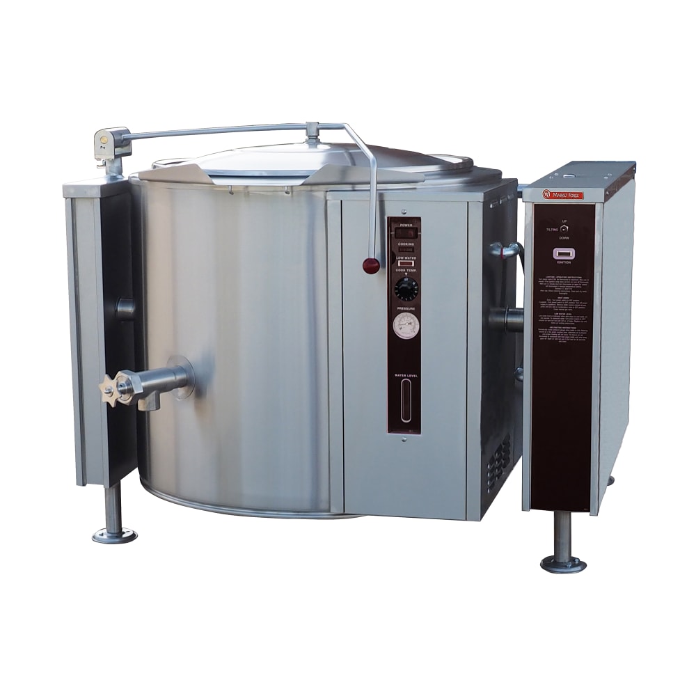 Market Forge FT-40GLS 40 gal Steam Kettle - Power Tilt, 2/3 Jacket, Liquid Propane