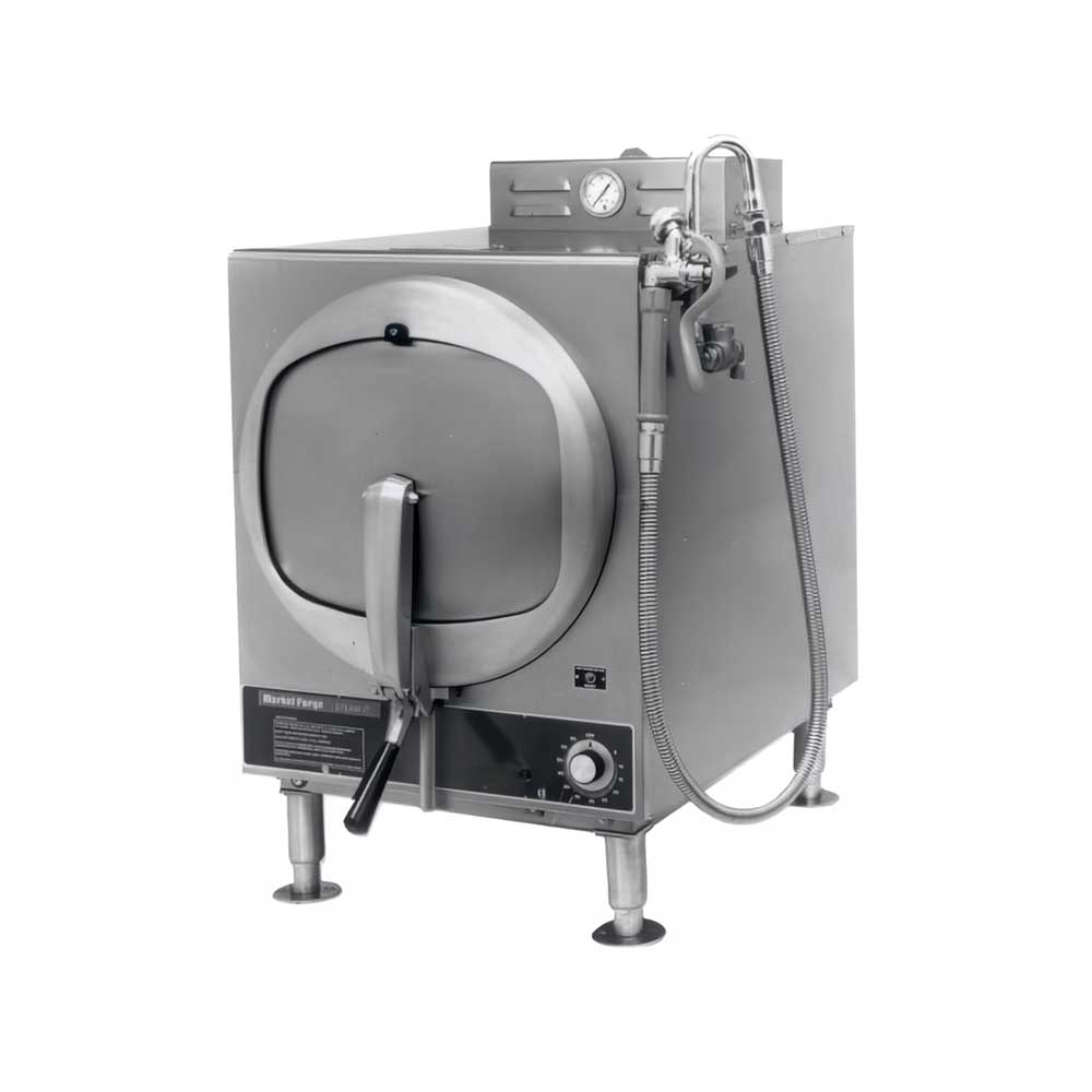 Market Forge SB-ST-E Electric Pressure Steamer w/ (6) Full Size Pan Capacity, 440/480v/3ph
