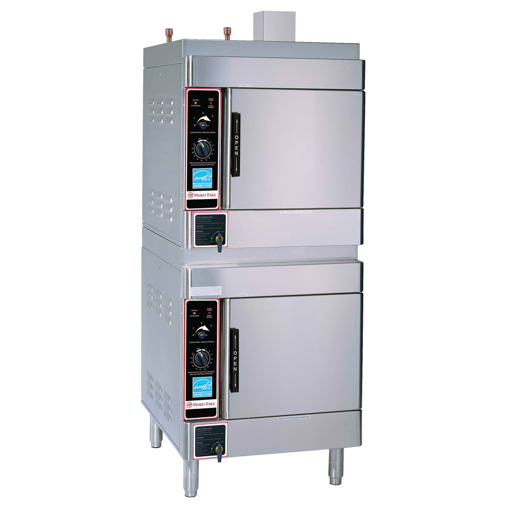 Market Forge SIRIUS II-8 (8) Pan Convection Steamer - Legs, Natural Gas