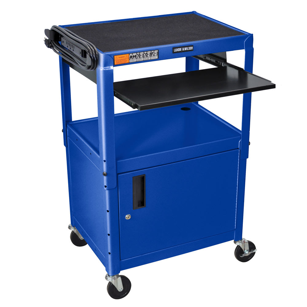 Luxor 2-Level Computer Cart w/ 15-ft Cord (AVJ42KBC-RB)