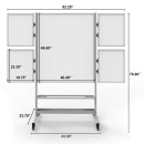 Luxor 40 2/5" x 48 3/5" Double Sided Mobile Whiteboard w/ (4) Small Attachable Whiteboards (COLLAB-STATION) thumbnail 6