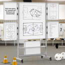 Luxor 40 2/5" x 48 3/5" Double Sided Mobile Whiteboard w/ (4) Small Attachable Whiteboards (COLLAB-STATION) thumbnail 8