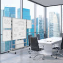 Luxor 40 2/5" x 48 3/5" Double Sided Mobile Whiteboard w/ (4) Small Attachable Whiteboards (COLLAB-STATION) thumbnail 9