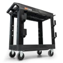 Luxor 2 Level Plastic Heavy Duty Industrial Cart w/ 600 lb Capacity, Tub Shelves (EC11-NDUST-B) thumbnail 2