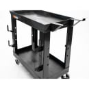 Luxor 2 Level Plastic Heavy Duty Industrial Cart w/ 600 lb Capacity, Tub Shelves (EC11-NDUST-B) thumbnail 3