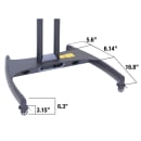 Luxor Adjustable Height TV Stand w/ Shelf, 100 lb Capacity & Locking Casters (FP2500) thumbnail 4
