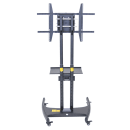 Luxor Adjustable Rotating TV Stand w/ 100 lb Capacity & Locking Casters (FP3500) thumbnail 3