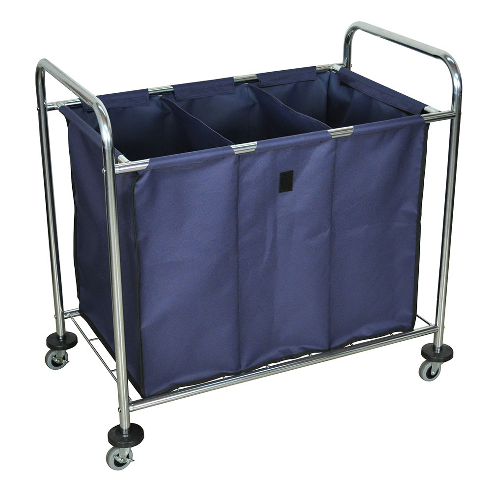 Luxor Heavy Duty Laundry Cart w/ Removable Bag, 36 1/4"L x 22"W x 36"H (HL15)