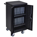 Luxor 18 Laptop Charging Cart w/ (2) Shelves - 10 ft Cord, Steel (LLTP18-B) thumbnail 3