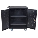 Luxor 32 Tablet Charging Cart w/ (2) Shelves - 10 ft Cord, Steel (LLTP32-B) thumbnail 3