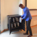 Luxor 32 Tablet Charging Cart w/ (2) Shelves - 10 ft Cord, Steel (LLTP32-B) thumbnail 6