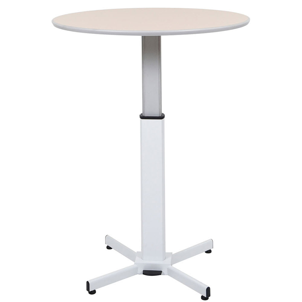 Luxor 31 1/2" Round Adjustable Pedestal Table - Steel Base, Laminate Tabletop (LX-PNADJ-ROUND)