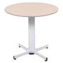 Luxor 31 1/2" Round Adjustable Pedestal Table - Steel Base, Laminate Tabletop (LX-PNADJ-ROUND) thumbnail 2