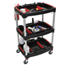 Luxor 32" 3 Level Mechanics Cart w/ 132 lb Capacity - Aluminum/Plastic, Black (MC-3) thumbnail 3