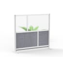 Luxor Modular Room Divider Starter Wall w/ PET & Acrylic Panels, 53"W x 48"H (MW-5348-FCG) thumbnail 2