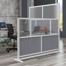 Luxor Modular Room Divider Starter Wall w/ PET & Acrylic Panels, 53"W x 48"H (MW-5348-FCG) thumbnail 5