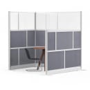 Luxor Modular Room Divider Starter Wall w/ PET & Acrylic Panels, 53"W x 48"H (MW-5348-FCG) thumbnail 7