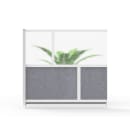 Luxor Modular Room Divider Add On Wall w/ PET & Acrylic Panels, 53"W x 48"H (MW-5348-XFCG) thumbnail 2