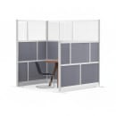 Luxor Modular Room Divider Add On Wall w/ PET & Acrylic Panels, 53"W x 48"H (MW-5348-XFCG) thumbnail 6