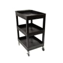 Luxor 3 Level Plastic Utility Tub Cart w/ 500 lb Capacity, Raised Ledges (SEC111HD-B) thumbnail 2