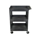 Luxor 3 Level Plastic Utility Tub Cart w/ 500 lb Capacity, Raised Ledges (SEC111HD-B) thumbnail 3