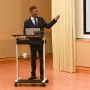 Luxor 29 1/2" Adjustable Standing Workstation w/ (3) Shelves - Steel Frame, Black (STAND-WS30) thumbnail 5