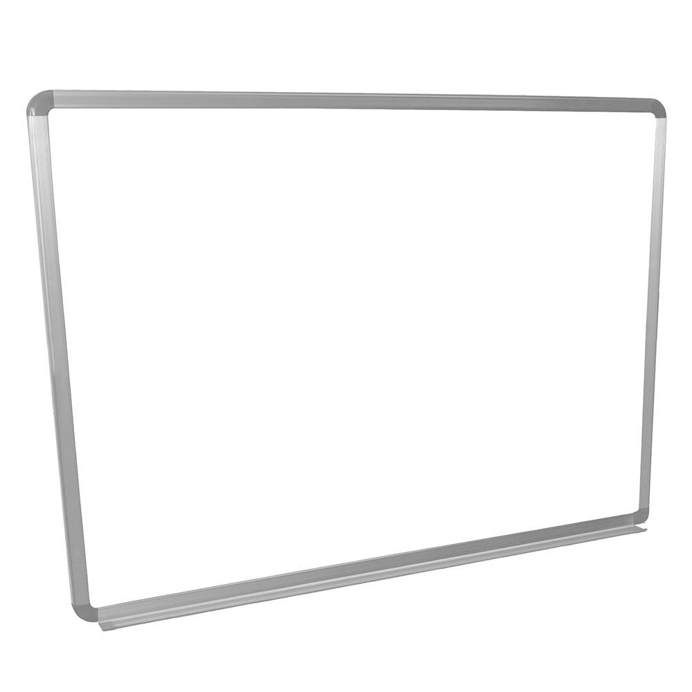 Luxor 48x36" Painted Steel Magnetic White Board w/ Aluminum Frame & Tray (WB4836W)