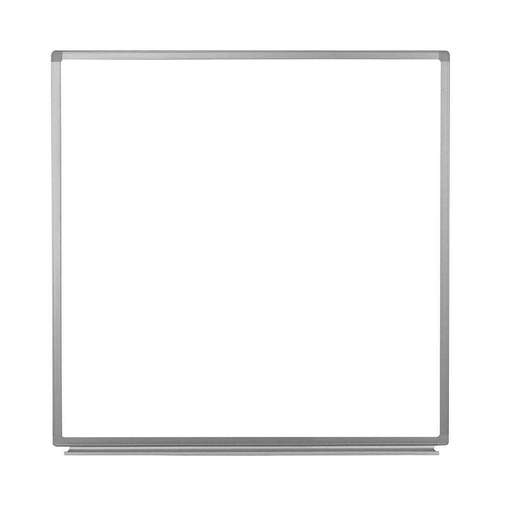 Luxor 48" Square Wall-Mounted Whiteboard w/ Aluminum Frame (WB4848W)