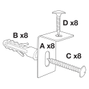 Luxor 96" x 40" Painted Steel Magnetic White Board w/ Aluminum Frame & Tray (WB9640W) thumbnail 3