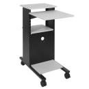 Luxor 40" Mobile Presentation Workstation w/ (4) Shelves - Steel Frame, Black/Gray (WPS4) thumbnail 2