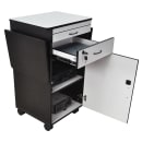 Luxor 37 3/8" 5 Level Multimedia Workstation w/ Locking Drawer - Laminate, Black/Gray (WPSDD3) thumbnail 2
