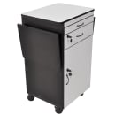 Luxor 37 3/8" 5 Level Multimedia Workstation w/ Locking Drawer - Laminate, Black/Gray (WPSDD3) thumbnail 4