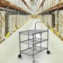 Luxor 3 Level Steel Utility Cart w/ 200 lb Capacity - Flat Ledges, Wire (WSCC-3) thumbnail 3