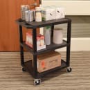 Luxor 3 Level Polymer Utility Cart w/ Raised Ledges (WT34S) thumbnail 2