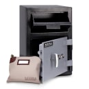 Mesa MFL2014K BLKGR .8 cu ft 1 Compartment Drop Safe w/ Key Lock thumbnail 4