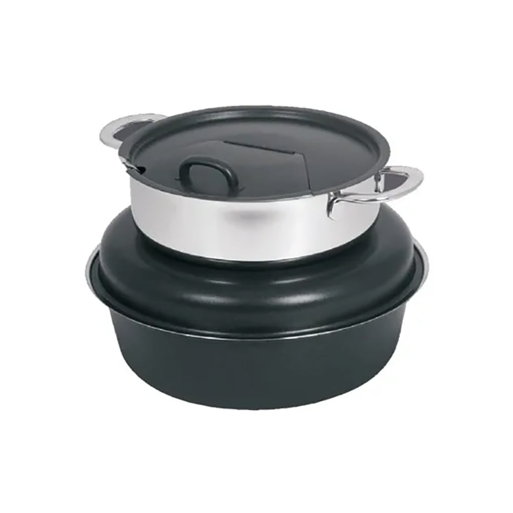 Spring USA 2385-88/6 6 qt Soup Tureen - Induction Ready, Titanium w/ Black Pearl Accents