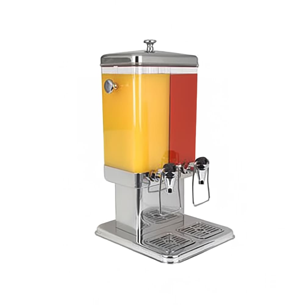 Spring USA 2512-6/5.2 2 3/5 gal Beverage Dispenser w/ Ice Tube - Plastic Container, Stainless Base