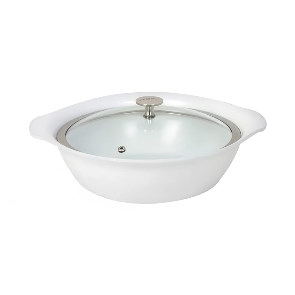 Spring USA 8258-2/24 2 1/4 qt Casserole Pan w/ Cover - Induction Ready, Aluminum/Ceramic, White