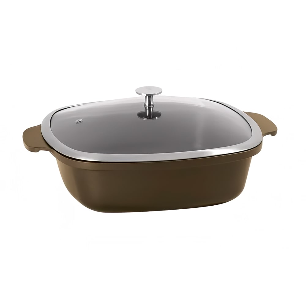 Spring USA 8268-7/28 4 qt Casserole Pan w/ Cover - Induction Ready, Aluminum/Ceramic, Bronze