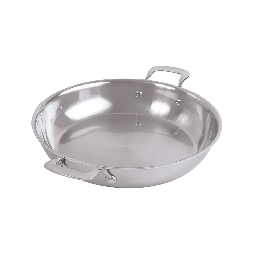 Spring USA 8456-60/30 12" Round Gratin Pan - Induction Ready, Stainless w/ Aluminum Core