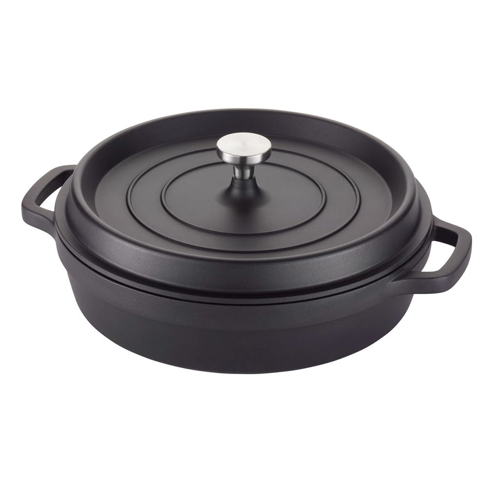 Spring USA 8656-8/28 2 7/10 qt Round Ironlite Casserole Dish - Aluminum, Black