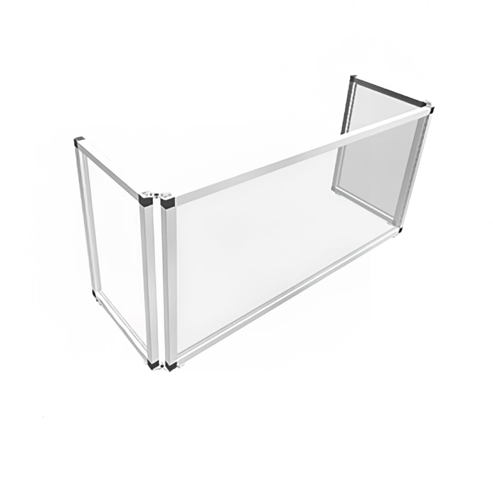 Spring USA MSG4824 3 Sided Folding Sneeze Guard - 48"W x 25"D x 24"H, Acrylic w/ Aluminum Frame