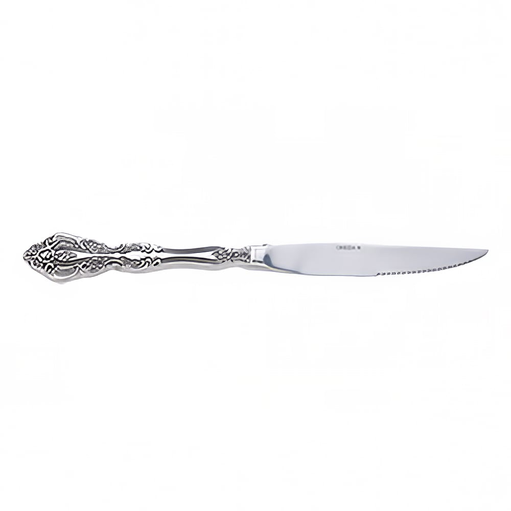 Oneida 9" Steak Knife with 18/10 Stainless Grade, Michelangelo Pattern (2765KSHF)