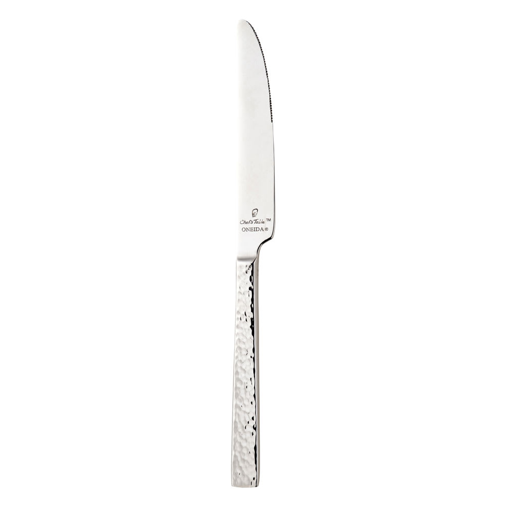 Oneida 9 1/2" Dinner Knife with 18/0 Stainless Grade, Chef's Table Hammered™ Pattern (B327KDTF)