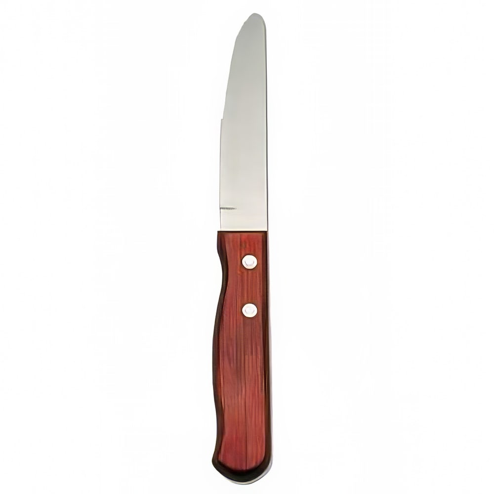 Oneida 10" Steak Knife with Stainless Blade & Red Wood Handle, Montana Pattern (B770KSSK)
