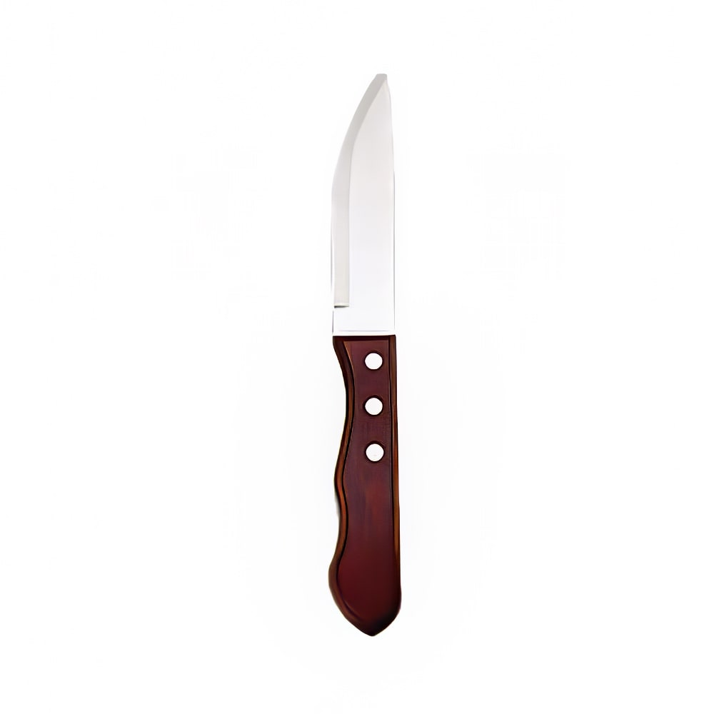 Oneida 10" Steak Knife with Stainless Blade & Red Wood Handle, Nevada Pattern (B770KSSMRT)