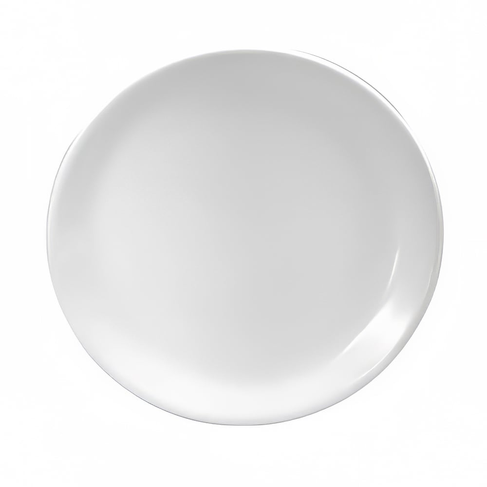 Oneida 7 1/4" Round Buffalo Plate - Porcelain, Bright White (F8000000125C)