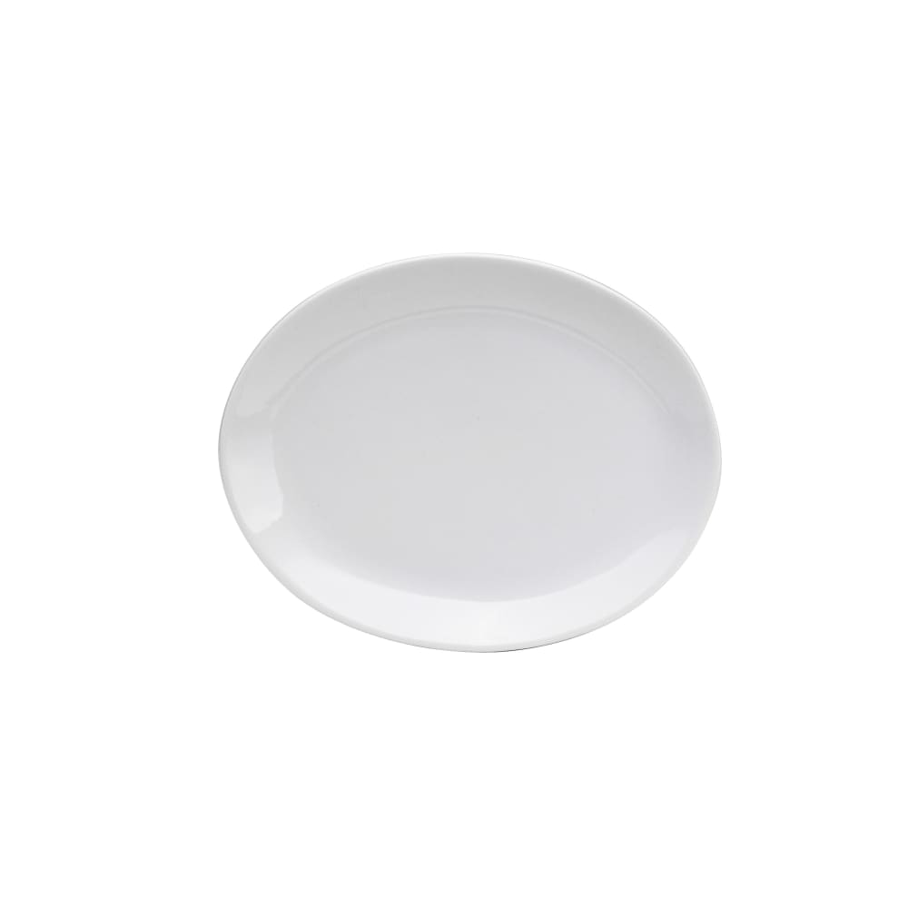 Oneida Oval Buffalo Euro Platter - 8" x 6 1/4", Porcelain, Bright White (F8000000331)